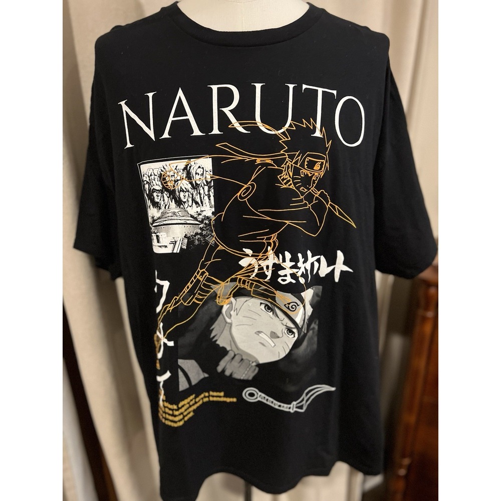 Naruto Shippuden T Shirt 3xl Black‎